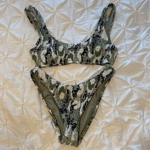 Green/white/black match two piece bathing suit from Victoria’s Secret